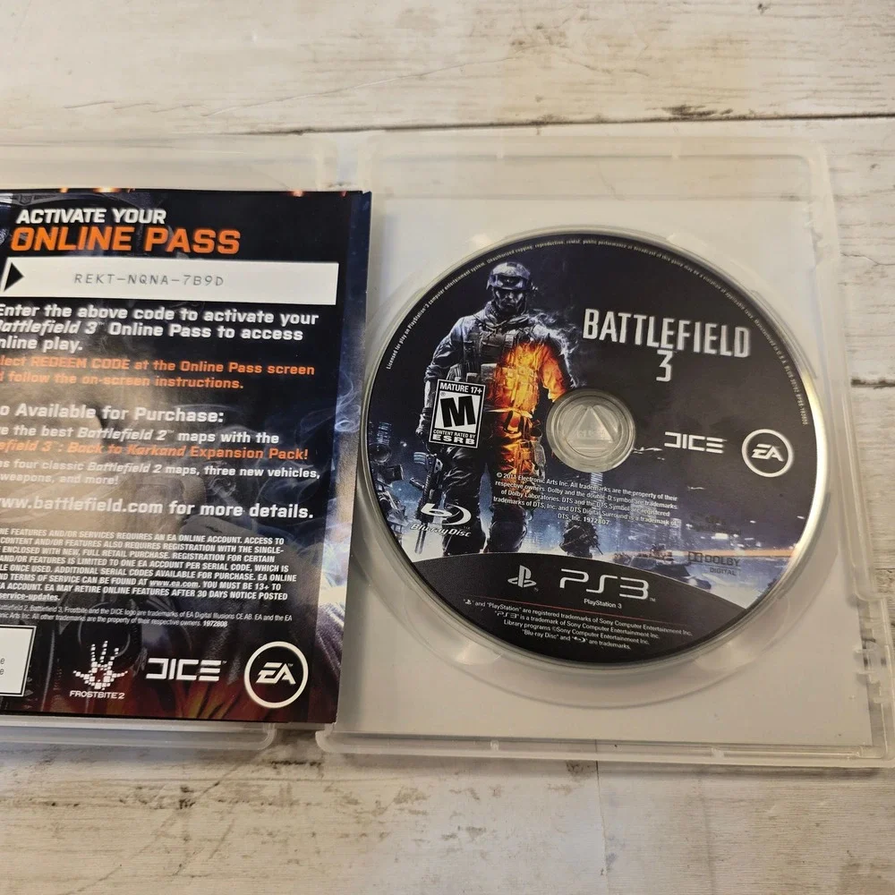 Battlefield 3 Sony PlayStation 3 PS3 2011 EA DICE FPS Shooter Video Game Disc